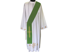 Add to Cart Deacon Stole | Green golden cross embroidery Deacon Stole | Green golden cross embroidery