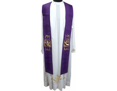 Add to Cart Priest stole with purple Franciscan embroidery Priest stole with purple Franciscan embroidery
