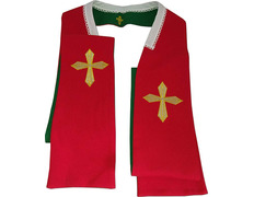 Add to Cart Reversible stole with red / green embroidered Cross Reversible stole with red / green embroidered Cross