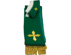 Add to Cart Stole with Crosses and green gold fringe Stole with Crosses and green gold fringe