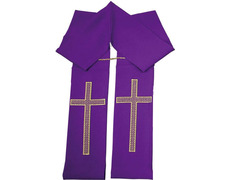 Add to Cart Stolon with purple embroidered golden cross Stolon with purple embroidered golden cross