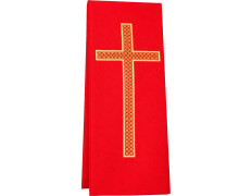 Stolon with red embroidered golden cross