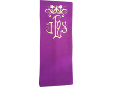 Add to Cart Stolon in the four liturgical colors with purple embroidered JHS Stolon in the four liturgical colors with purple embroidered JHS