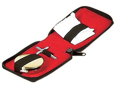 Sacramental bag with imitation leather exterior and red interior