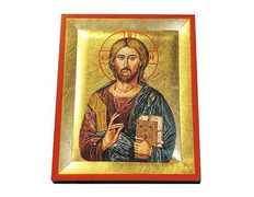 Byzantine icon Christ Pantocrator 13 x 10.5 cm.