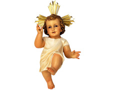 Baby Jesus dressed for crib