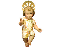 Baby Jesus decorated with gold leaf