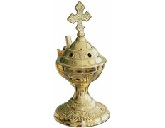 Add to Cart Home incense burner with Cross golden color Home incense burner with Cross golden color