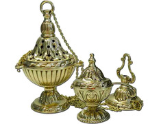 Add to Cart Set of censer, incense boat and spoons made of bronze Set of censer, incense boat and spoons made of bronze