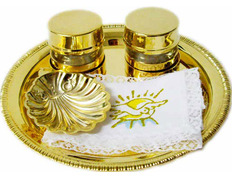 Add to Cart Baptism set with tray, chrismeras and shell Baptism set with tray, chrismeras and shell