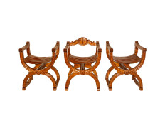 Seat set in cherry wood