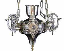 Lamp to hang with the chiselled face of Christ