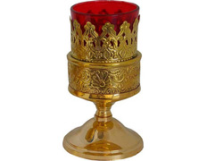 Votive Candle Table Lamp red
