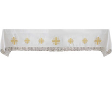 Communion table cloth with Jerusalem Crosses