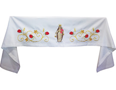 Tablecloth for Mass | Embroidery Virgin of Carmen