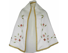 Satin mantle for figure of the Virgin Mary