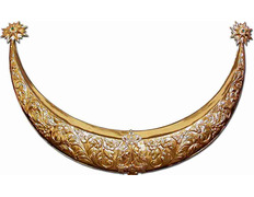 Half moon with anagram of the Virgin