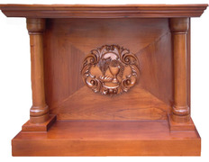 wooden altar table