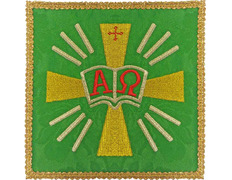 Add to Cart Pall embroidery Alpha and Omega | Altar Sets green Pall embroidery Alpha and Omega | Altar Sets green