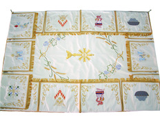 Add to Cart Embroidered canopy with piping and fringes Embroidered canopy with piping and fringes