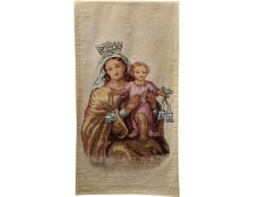 Embroidered lectern cloth of Our Lady of Mount Carmel