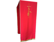 Add to Cart Red Gold Fringe Polyester Lectern Cloth Red Gold Fringe Polyester Lectern Cloth