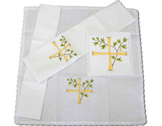Add to Cart Altar linen set with embroidered Cross Altar linen set with embroidered Cross