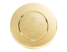Paten with engraved IHS and Cross