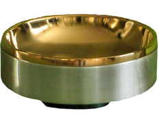 Metal paten with gold plating inside