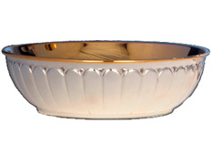 Silver paten with simple embossing