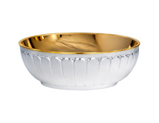 Silver paten with simple embossing