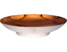 Smooth silver paten with 10 cm. diameter