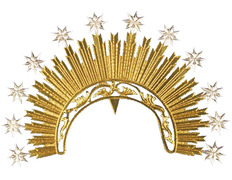 Die-cut headband with rays and stars