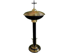 Add to Cart Baptismal font in gold and black metal with lid with Cross Baptismal font in gold and black metal with lid with Cross