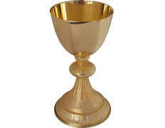 Add to Cart Gold metal chalice with paten Gold metal chalice with paten