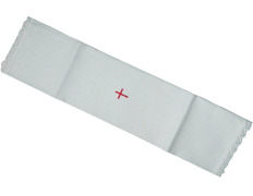 Add to Cart White purificator with embroidered Cross red White purificator with embroidered Cross red