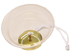 glass holder for candle wick