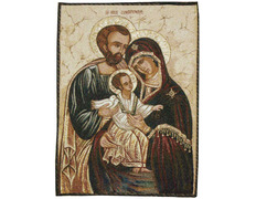 Holy Family Byzantine Icon Tapestry