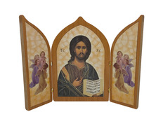 Christ Pantocrator Triptych | Byzantine Icon