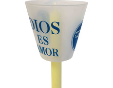 Plastic lampshade for procession candle