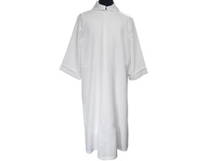 Add to Cart White 100% polyester plain altar server robe White 100% polyester plain altar server robe