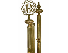 Add to Cart Bronze standard-bearing wand with JHS Bronze standard-bearing wand with JHS