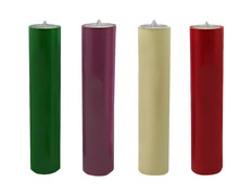 Liquid wax candles for Advent | Four colors