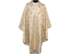 Brocade beige fabric chasuble