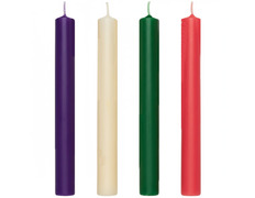 Advent candles | Four colours | 2 cm x 20 cm