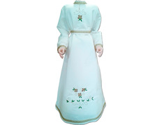 Virgin Mary dress made of satin