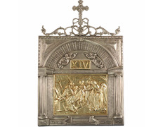 Way of the Cross in bronze with silver plating