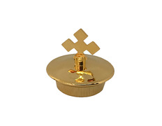 Add to Cart Cap with Cross | Replacement for cruets golden color color Cap with Cross | Replacement for cruets golden color color