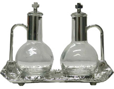 Add to Cart Glass and metal cruets silver plated color plated Glass and metal cruets silver plated color plated