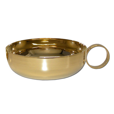 Ciborium paten with handle and gold plating